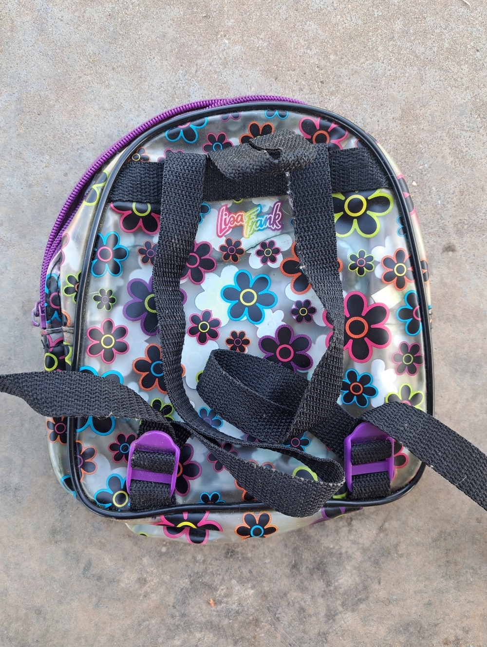 Vintage Y2k Clear Lisa Frank Bag With Floral Teddy Bear - Picture 2 of 5